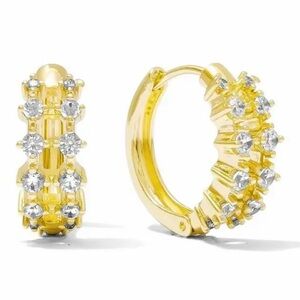 14K Gold Plated Kendall Hoops Earrings NWOT